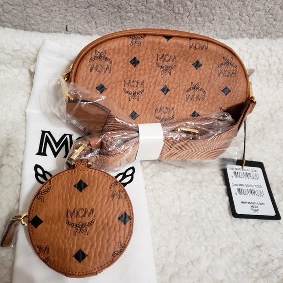 MCM Small Essential Visetos Original Crossbody Bag - Picture 3 of 13